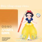 [Tặng quà] Đèn lồng trung thu hình công chúa / siêu nhân cho bé có phát đèn và nhạc có bánh xe - Image 5