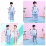 Áo mưa cho bé trong suốt I love rain nhẹ mềm không mùi đủ size có lớp khoá dây kéo và nút bấm (mẫu mới có ảnh thật) - Image 2