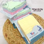 Khăn sữa gạc màu Fany cao cấp 5 lớp (set 3 23x28) cho bé - Image 3
