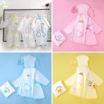 Áo mưa cho bé trong suốt I love rain nhẹ mềm không mùi đủ size có lớp khoá dây kéo và nút bấm (mẫu mới có ảnh thật)