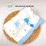 Chăn mền sợi tre 4 lớp viền màu HBQ Kiluta Manny mát mượt đắp cho bé ngủ hoặc đi học - Image 6
