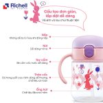 Bình tập uống nước núm mỏ vịt Richell 2in1 T.L.I 200ml (có mẫu mới) cho bé - Image 5