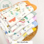 Chăn mền sợi tre 4 lớp viền màu HBQ Kiluta Manny mát mượt đắp cho bé ngủ hoặc đi học - Image 4