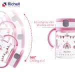 Bình ống hút uống nước tay cầm AQ Richell 200ml cho bé (3 màu) - Image 6