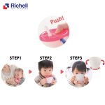 [Tặng cọ rửa ống hút] Cốc bình tập uống nước Richell Nhật 3 giai đoạn 150ml cho bé (nhiều mẫu) - Image 4