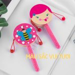 Đồ chơi Lục lạc Xúc xắc trống gỗ cho bé nhiều hình dễ thương - Image 5