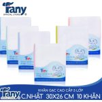 Khăn sữa gạc Fany xô trắng (set 10 cái) nhiều kích thước cho bé - Image 2