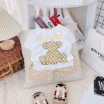 Bộ cộc ngắn Minky thun lạnh phối hình gấu thỏ lạ mắt size 80-120 cho bé - Image 3