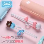 [Thanh lý] Set đũa muỗng nĩa tập ăn dặm hình Gấu brown Thỏ cony cho bé có hộp - Image 2