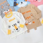 Bộ dài tay Minky vải thun gân hình thú size 80-120 cho bé - Image 2