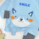 Bộ dài tay Minky vải thun gân hình thú size 80-120 cho bé - Image 3