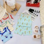 Bộ ba lỗ Minky vải thun cotton viền màu nền họa tiết size nhỏ 90-120 size đại 130-150 - Image 6
