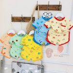 Bộ cộc tay Minky thun lạnh viền màu quần vạt bầu size nhỏ 80-120 size đại 130-150 cho bé