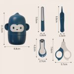 [Thanh lý] Bộ set bấm cắt móng tay 4 chi tiết hộp đựng hình chú khỉ cho bé - Image 2