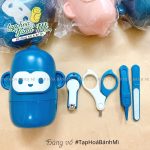 [Thanh lý] Bộ set bấm cắt móng tay 4 chi tiết hộp đựng hình chú khỉ cho bé - Image 5