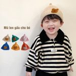 [Thanh lý] Mũ Nón len cho bé hình gấu dễ thương phong cách Hàn Quốc (có ảnh thật) - Image 2
