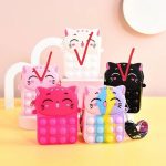 Túi đựng lì xì Túi đeo chéo phụ kiện hình thú bằng silicon pop it nhỏ xinh cho bé nhiều mẫu - Image 6
