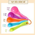 Bộ 5 thìa muỗng đong, đo lường, định lượng bột sữa gia vị bằng nhựa an toàn trong nhà bếp