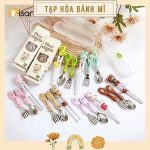 Set đũa thìa muỗng nĩa bằng inox Misan kèm hộp đựng cho bé tập ăn dặm