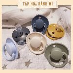 Ty ngậm giả ti núm tròn silicone BIBS DE LUX SILICONE one size cho bé 0-3 tuổi