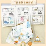 [Hộp 2c] Khăn tắm sợi tre Manny cho bé từ sơ sinh kt 110x120cm