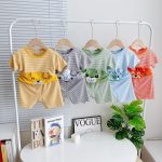 Minky bộ cộc áo sọc phối thú tai bụng cho bé size nhí 80-120 - Image 3