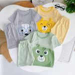 Minky bộ cộc áo sọc phối thú tai bụng cho bé size nhí 80-120 - Image 4