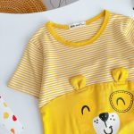 Minky bộ cộc áo sọc phối thú tai bụng cho bé size nhí 80-120 - Image 5