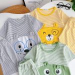 Minky bộ cộc áo sọc phối thú tai bụng cho bé size nhí 80-120 - Image 6