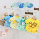 Bộ cộc Minky áo in dẻo hình thú quần in rơi vàng sư tử size nhí 80-120 và size đại 130-150 cho bé