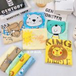 Bộ cộc Minky áo in dẻo hình thú quần in rơi vàng sư tử size nhí 80-120 và size đại 130-150 cho bé - Image 2