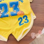 Bộ cộc Minky mẫu thể thao bóng rổ kool ngầu size 80-130 cho bé - Image 3
