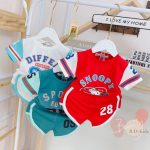 Bộ cộc Minky mẫu thể thao bóng rổ kool ngầu size 80-130 cho bé - Image 5