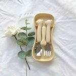 Set 2 thìa muỗng nĩa inox TGM nội địa Hàn cho bé tập ăn dặm có hộp đựng - Image 3