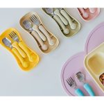 Set 2 thìa muỗng nĩa inox TGM nội địa Hàn cho bé tập ăn dặm có hộp đựng - Image 5