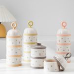 Hộp trữ sữa chia thực phẩm 3 ngăn in họa tiết TGM Hàn Quốc cho mẹ và bé khi ra ngoài