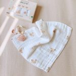 Khăn sữa sợi tre cao cấp Monona chất liệu Organic mềm mại cho bé kích thước 30x30cm (set 5c) - Image 3