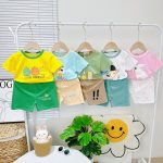 Bộ cộc Minky cotton 4 chiều vàng Love Forever size 90-120 cho bé