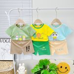 Bộ cộc Minky cotton 4 chiều vàng Love Forever size 90-120 cho bé - Image 4