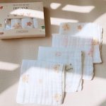 Khăn sữa sợi tre cao cấp Monona chất liệu Organic mềm mại cho bé kích thước 30x30cm (set 5c) - Image 6
