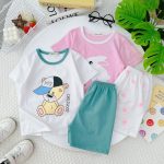 Bộ cộc Minky cotton 4 chiều vàng Love Forever size 90-120 cho bé - Image 6