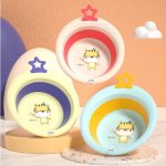 Chậu rửa mặt gấp gọn hình Hổ happy tiger sao vương miện cho bé có quai treo (nhiều mẫu) - Image 2