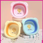 Chậu rửa mặt gấp gọn hình Hổ happy tiger sao vương miện cho bé có quai treo (nhiều mẫu) - Image 3