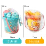 Đồ chơi xúc cát bằng nhựa bộ 18 chi tiết cho bé đi biển đi du lịch - Image 5