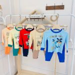 Bộ dài Minky thun lạnh hình racing team size 80-120 cho bé