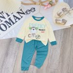 Bộ dài Minky thun lạnh hình racing team size 80-120 cho bé - Image 5