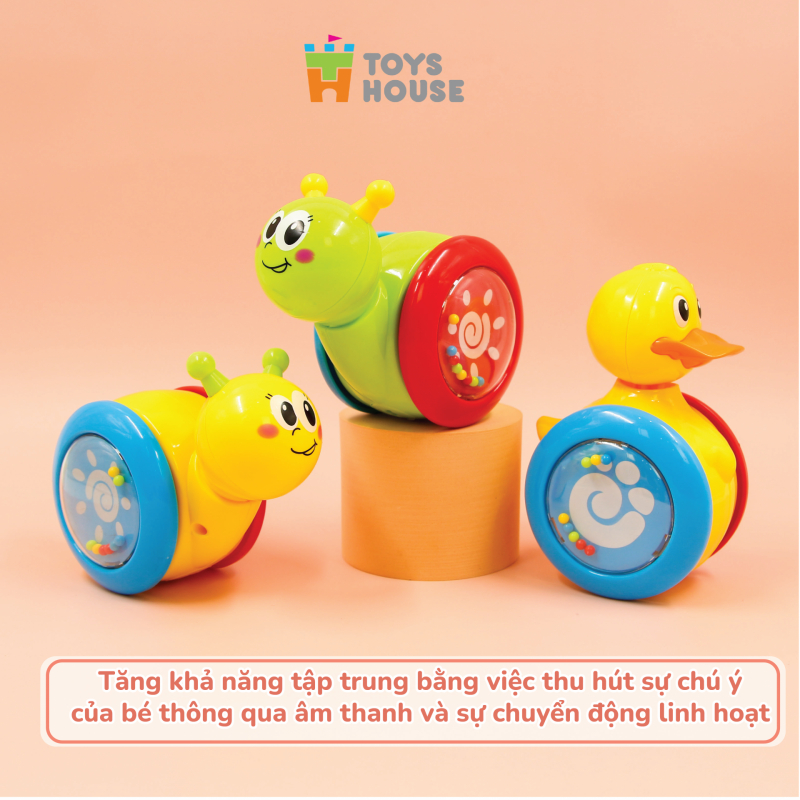 shopee-vn-11134207-7quk.jpg Đồ chơi Lật đật hình ốc sên hình vịt có bánh xe cho bé Toys House - Image 1