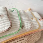 Gối bông lót đầu điều hòa Monona không viền / có viền cho bé từ sơ sinh thấm hút thoáng khí - Image 6