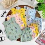 Bộ ba lỗ Minky cổ trụ in rơi có size 80-120 cho bé - Image 6