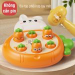Đồ chơi vận động Máy đập chuột hoạt hình cà rốt cho bé
